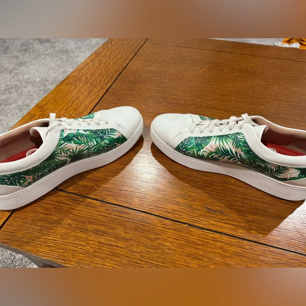 Fit Flop Women's White Leather Sneaker Tropical Comfort Shoes White Size 8 EUC!! - Picture 5 of 9